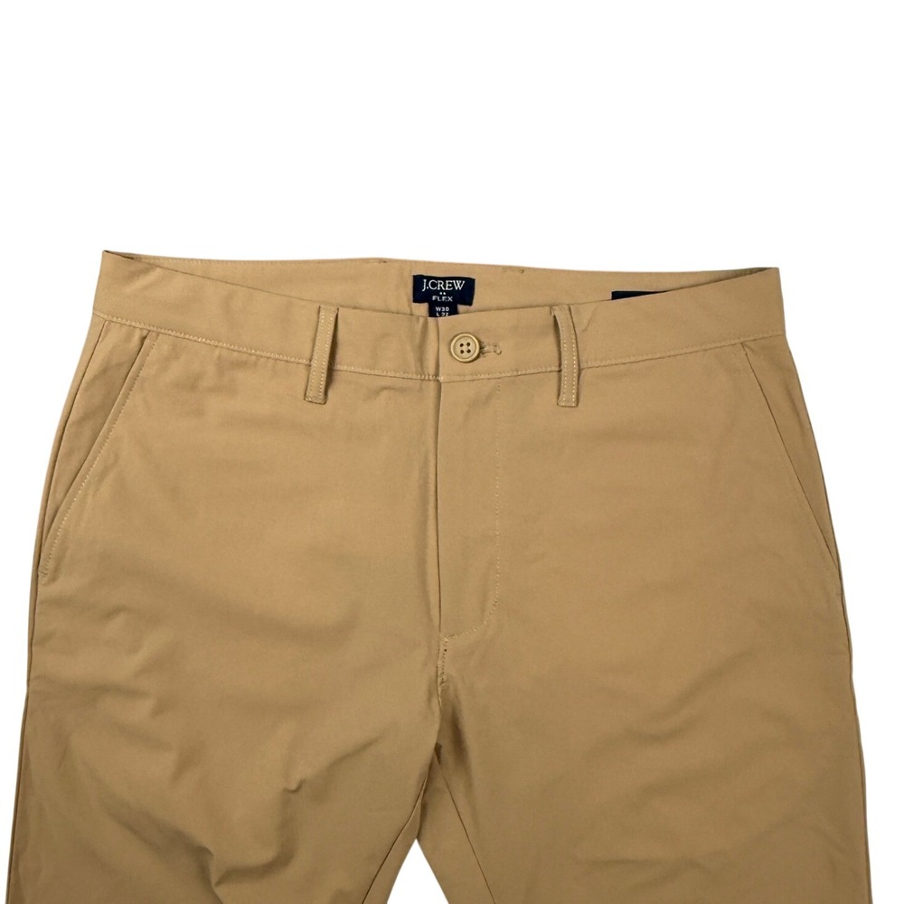 J. Crew Flex Tech Pant Slim Fit Dark Khaki Chino Mens 30x32 NWT